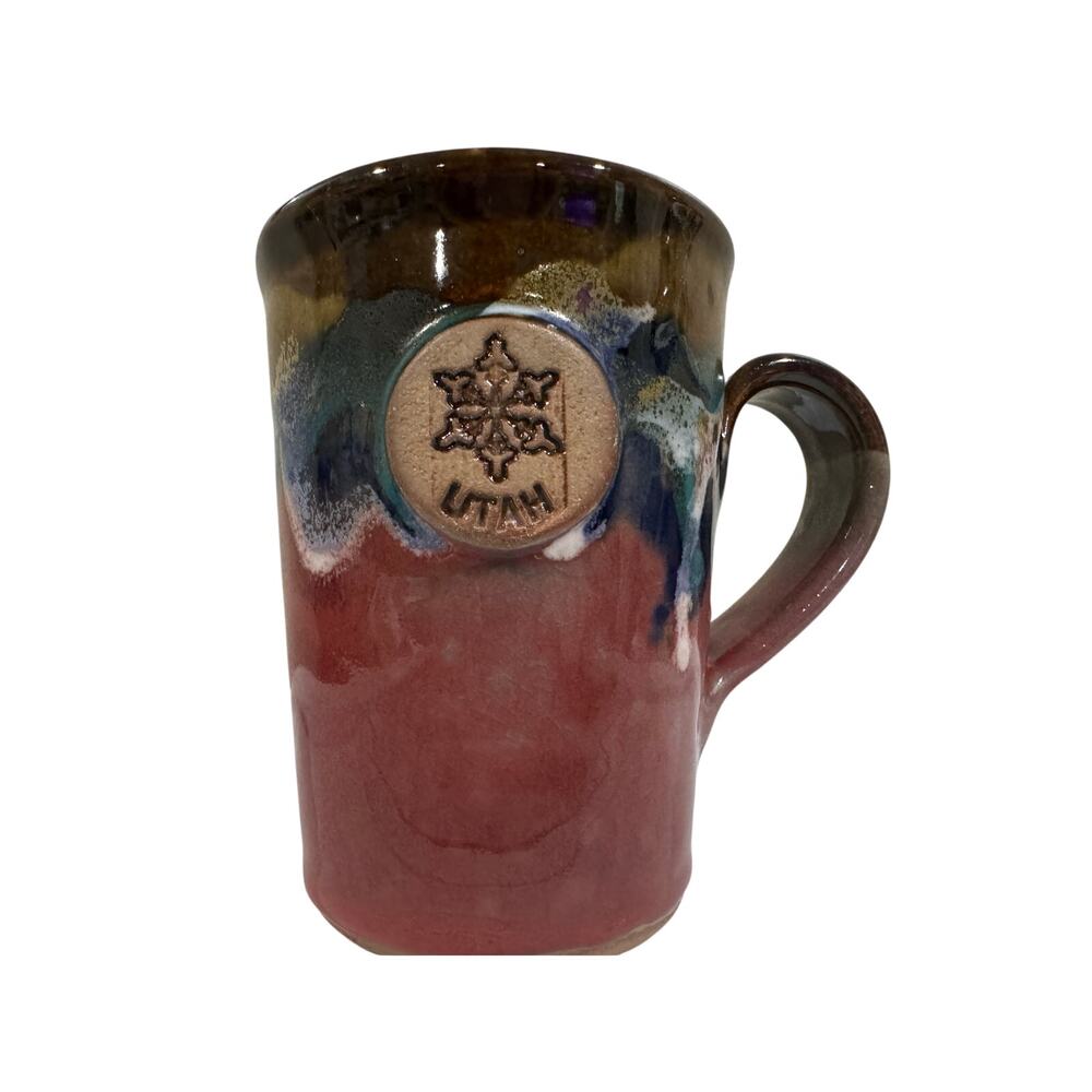UTAH Snowflake Hand thrown Pottery Coffee Mug